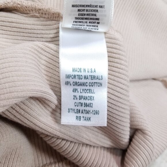 AGOLDE Rib Tank Latte Sz Small - Picture 8 of 9